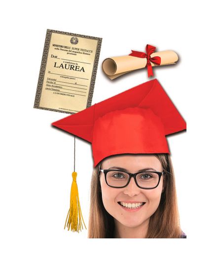Cappello Tocco Laurea con Pergamena