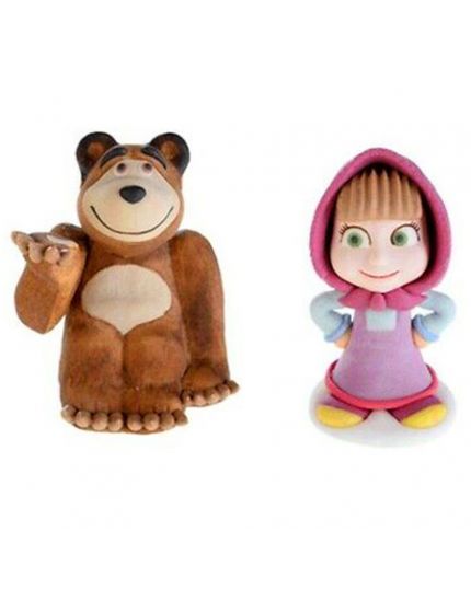 Decorazioni Masha & Orso in Zucchero 5cm 2pz