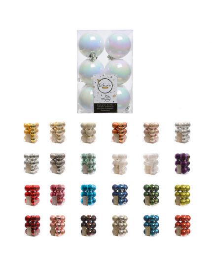 Palline Natale Colorate Pvc Infrangibile 6cm