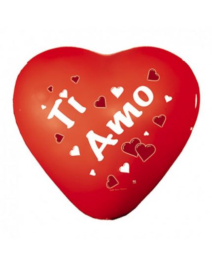 Palloncini Lattice Rossi Forma Cuore Con Scritta Ti Amo 12 Pezzi