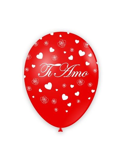 Palloncini Lattice Rossi Con Scritta Ti Amo 100pz