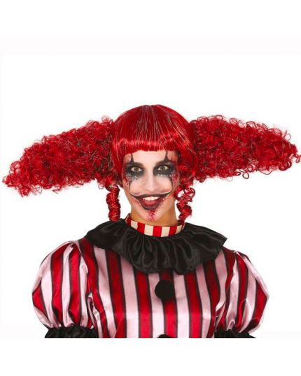 Parrucca Riccia Rossa con Codine        