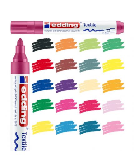 Pennarello Colorato per Tessuto Edding Textil 2-3mm