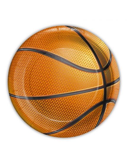Piattini Carta Palla Basket