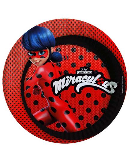 Piatti Carta Miraculous Ladybug