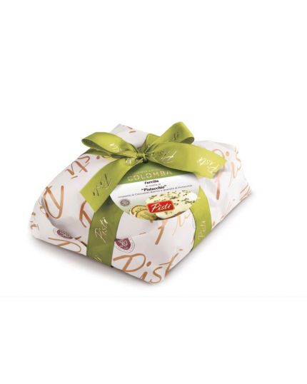 Colomba Farcita con Crema di Pistacchio e Ricoperta di Cioccolato Bianco  900gr