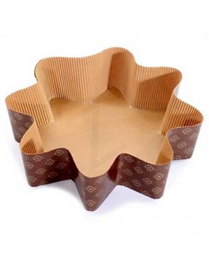 Stampo in Carta per Panettone Forma Stella di Natale  a 8 Punte 29x7cm