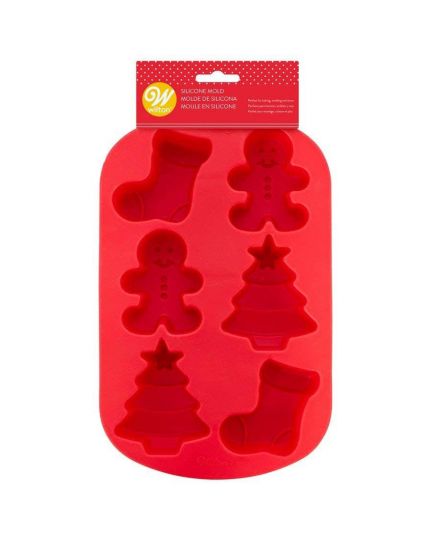 Stampo Silicone per Dolcetti Natalizi Wilton 6 Cavità