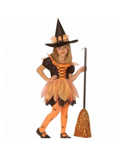Costume Strega Arancio Bambina