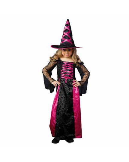Costume Streghetta Fucsia Deluxe Bambina