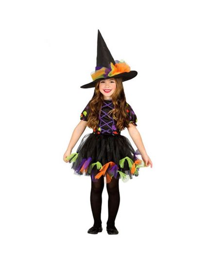 Costume Streghetta Multicolor Bambina
