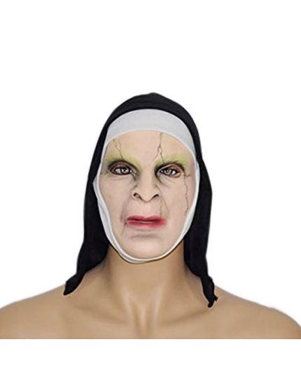 Maschera Suora Horror in Lattice con Velo