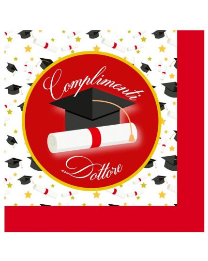 Tovaglioli Carta Laurea Complimenti Dottore