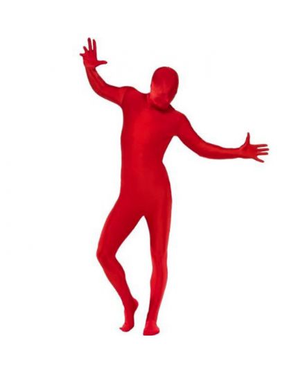 Costume Tuta Rossa Aderente con Cappuccio