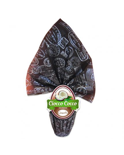 Uovo Pasqua Ciocco Cocco Cioccolato Fondente Giampaoli 170gr