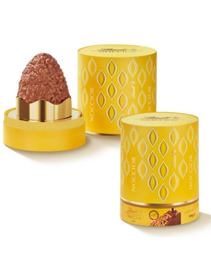 Uovo Pasqua Noccior Lindt Cioccolato al Latte in elegante Scatola di Latta 510g