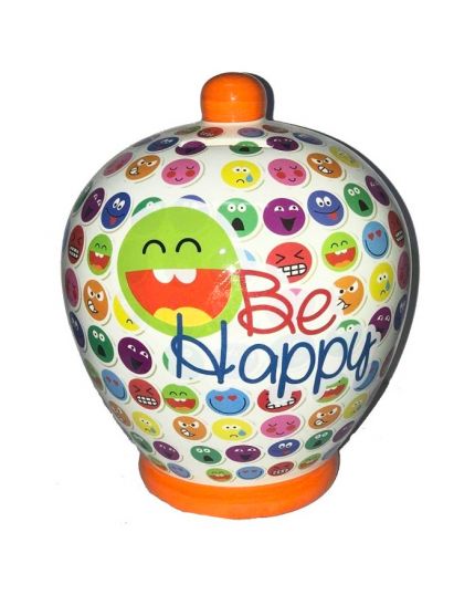 Salvadanaio Terracotta Be Happy 20cm