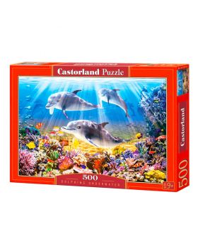 Puzzle Delfini Sotto Acqua 500 Pezzo 47x33 Cm