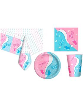 Kit Coordinato per Feste Girl or Boy Gender Reveal 