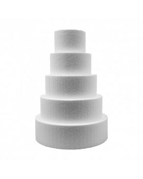 Base per Torte Polistirolo Rotonda Altezza 10cm Varie Dimensioni Poliart