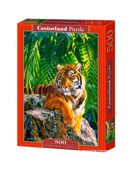 Puzzle Tigre di Sumatra 500 Pezzi 47x33 Cm