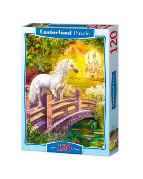 Puzzle 120 Pezzi Unicorno Bianco 32x23 Cm