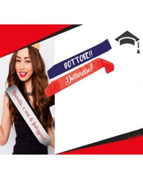 Fascia Premio in Tessuto Laurea Scritta Dottore!! o Dottoressa!!