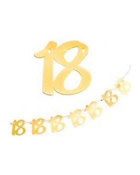 Festone Carta 18 Anni Oro Metal