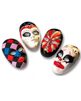 Maschera Pvc Veneziana Colorata Varie Fantasie