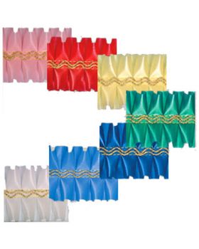 Nastro Girotorta Pvc Colorato Modecor con Volant e Filo Oro