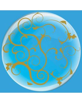 Mini Palloncini Foil Trasparenti con Decori Oro 26cm 5pz