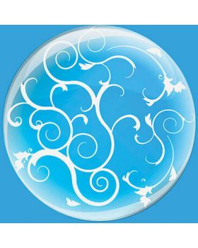 Palloncini Foil Trasparenti con Decori Bianchi 26cm 5pz