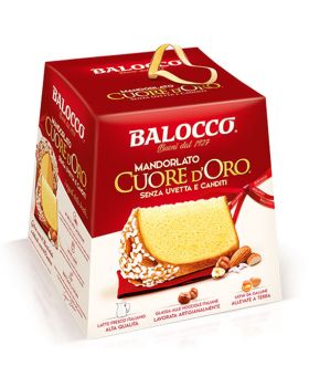 Panettone Mandorlato Cuore d'Oro Senza Uvetta e Canditi Balocco 1 Kg