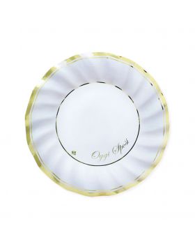 Piattini Dessert Carta Oggi Sposi Classic Bianco e Oro