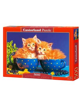 Puzzle Gattini Nelle Tazze 500 Pezzi 47x33 Cm