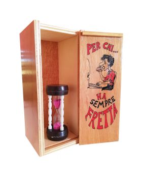 Scherzo Scatola Legno con Sorpresa - Per Chi Ha Sempre Fretta