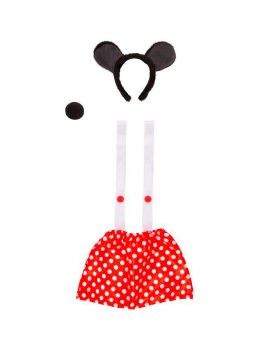 Set Topolina Orecchie Naso e Gonnellina Donna