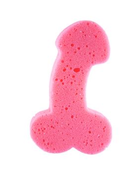 Spugna da Bagno Willy Forma Pene Rosa 19cm