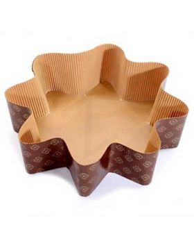 Stampo in Carta per Panettone Forma Stella di Natale  a 8 Punte 29x7cm