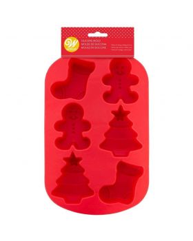 Stampo Silicone per Dolcetti Natalizi Wilton 6 Cavità