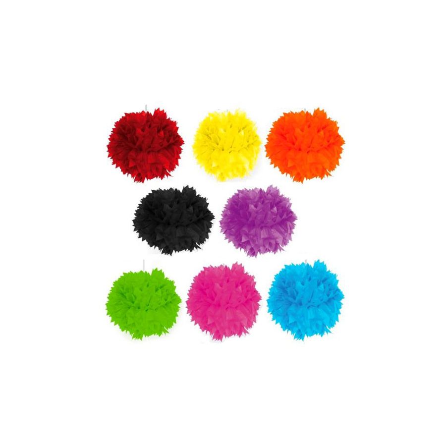 Decorazioni Sfere Carta Fluffy Colorate da Appendere 40cm