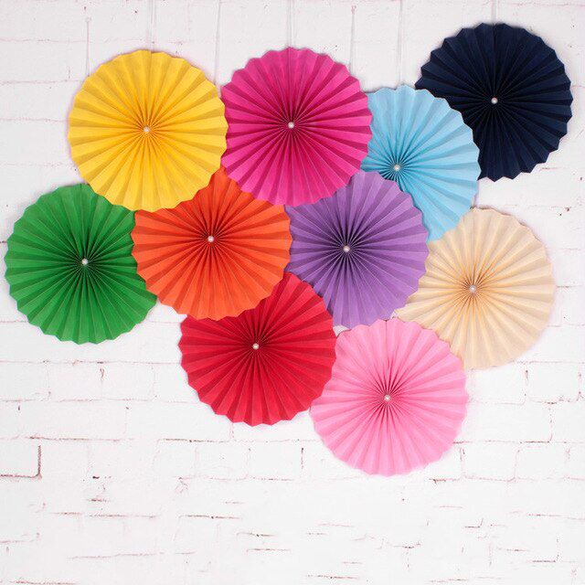 Decorazioni Ventagli Carta Colorati da Appendere 15cm