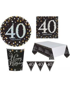 Kit Coordinato Compleanno Sparkling 40 Anni