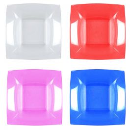 Piatti Quadrati Fondi Ppl Trasparenti Colorati