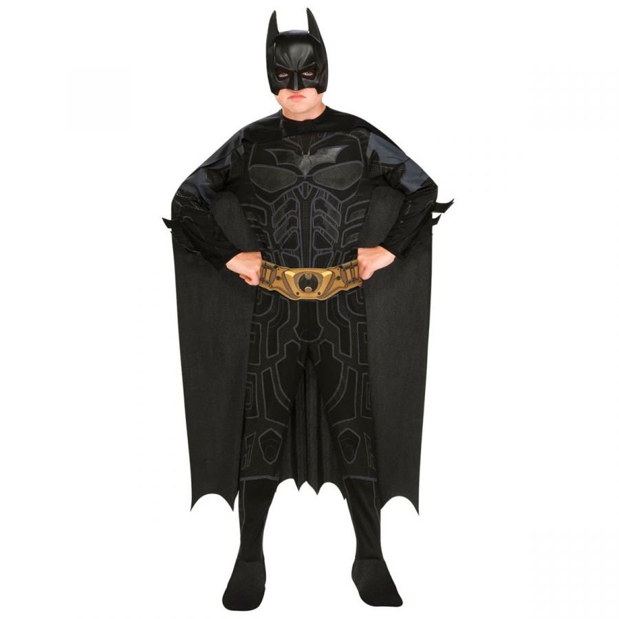 COSTUME CARNEVALE PIPISTRELLO BATMAN BIMBA 7/9 ANNI VESTITO PER