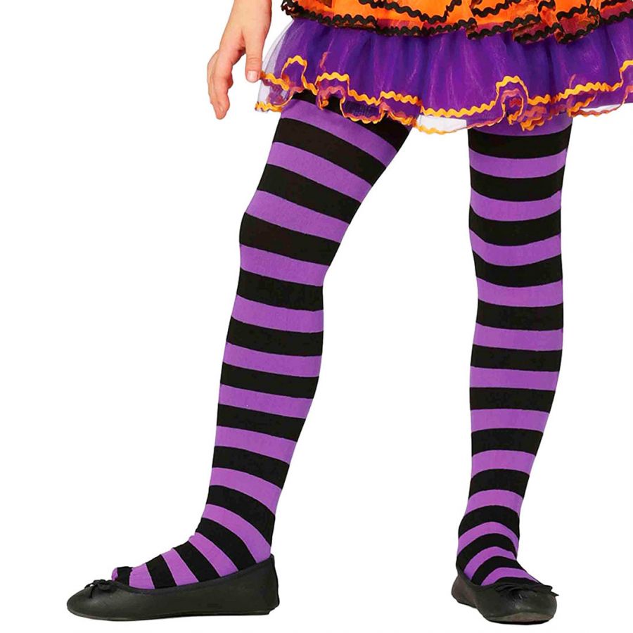 Halloween Bambina Calze A Righe Colorate Bambina Calze Colorate