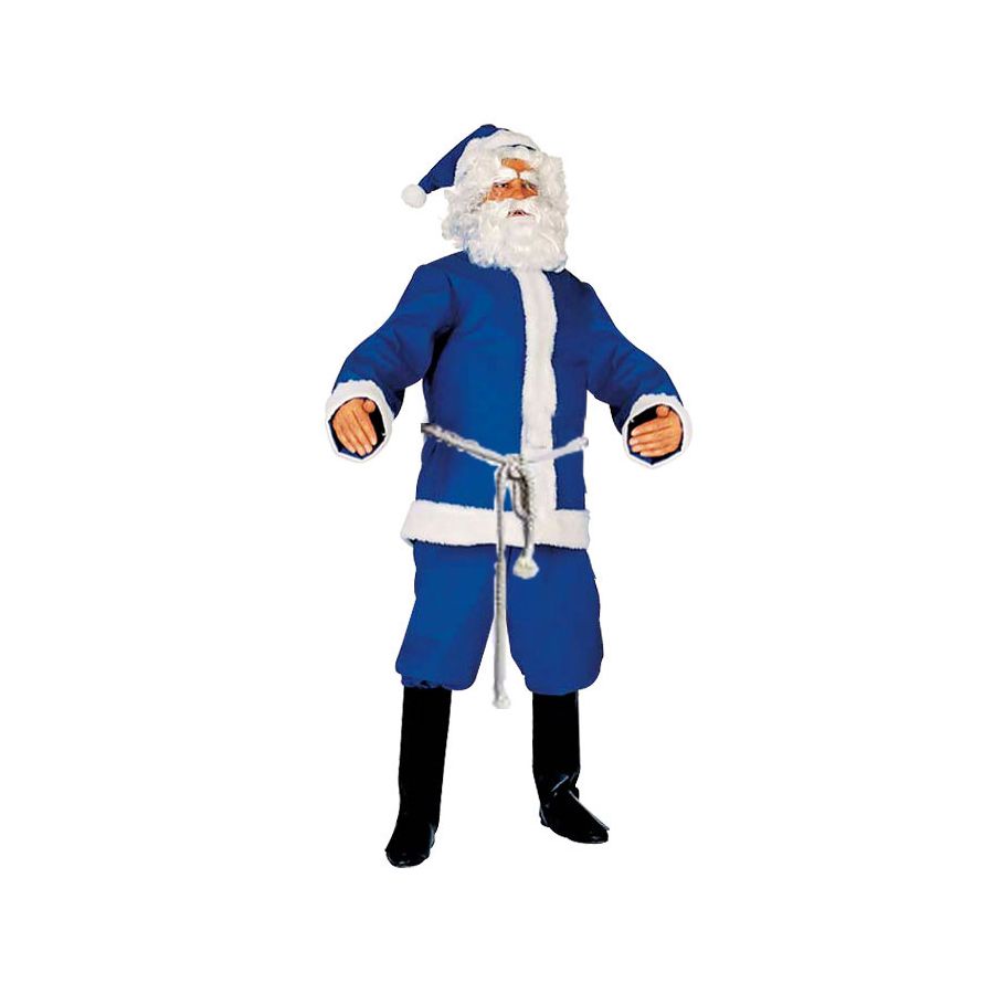 Babbo Natale Blu.Costume Babbo Natale Blu Adulto