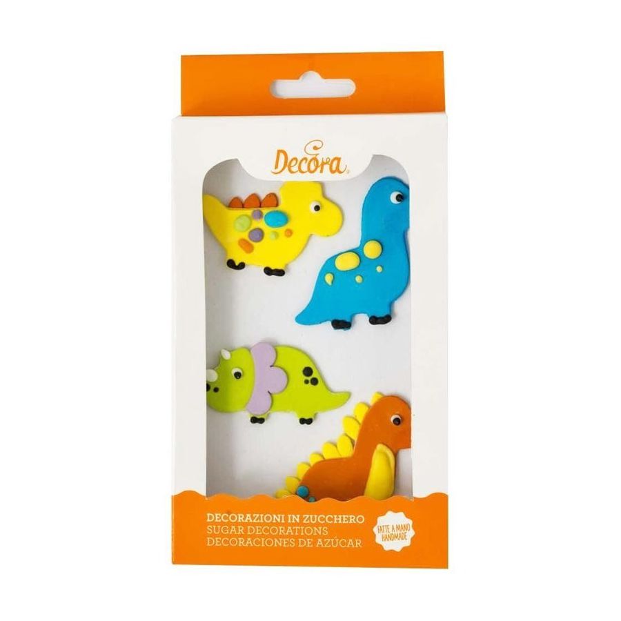 Decorazioni Zucchero Dinosauri Colorati Decora 4 5cm
