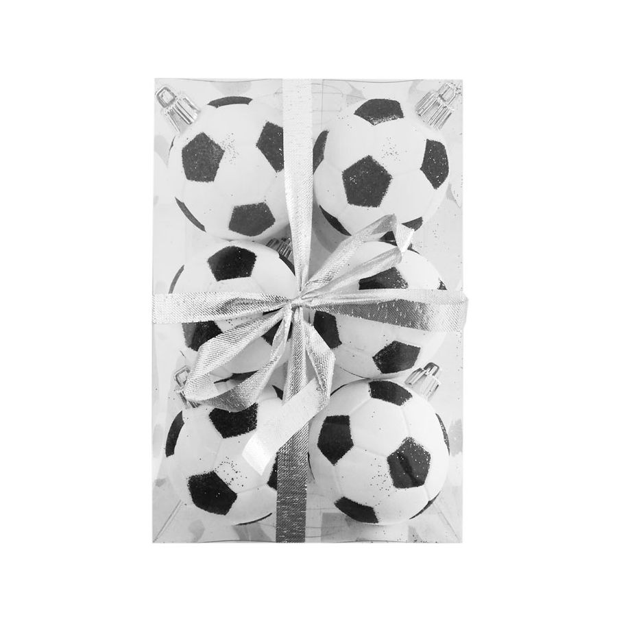 Palline Natale Palloni da Calcio Pvc Infrangibile 5cm