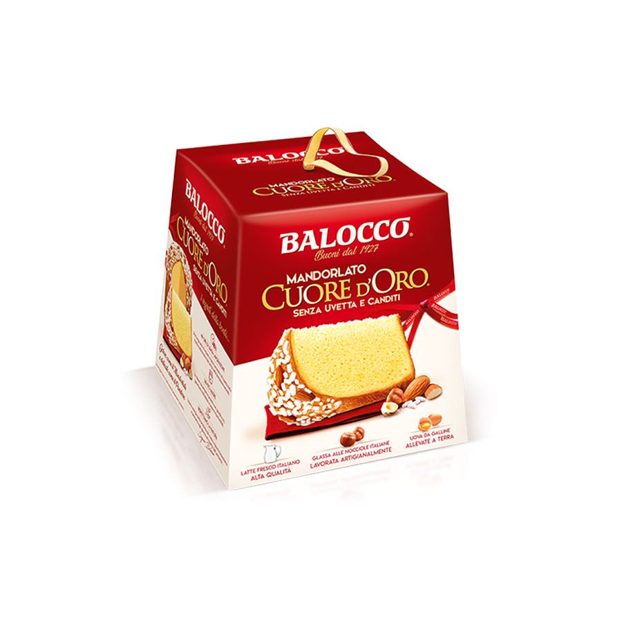 Panettone Mandorlato Cuore d Oro Senza Uvetta e Canditi Balocco 1 Kg